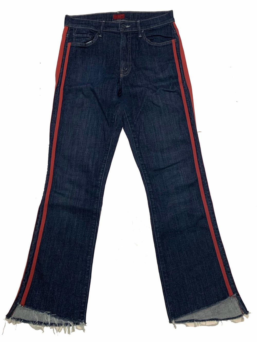 28 / Mother insider crop step fray jeans